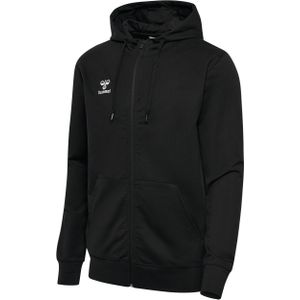 hml - GO 2.0 ZIP HOODIE - Jack - Zwart - Biologisch Katoen/Gerecycled Polyester