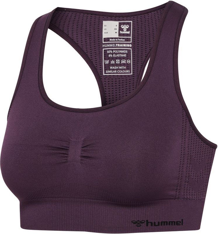Hummel - Hmlmt Shaping Seamless Sports Top - Plum Perfect - Sporttop