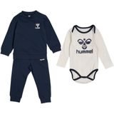 Hummel - Ltrio Trainingspak - Blauw - Fleece en Jersey - Driedelige Set