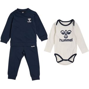 Hummel - Ltrio Trainingspak - Blauw - Fleece en Jersey - Driedelige Set