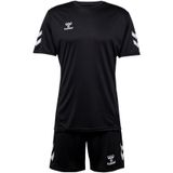 Hummel - Logo T-shirt en Shortset - Zwart - Katoen/Polyester