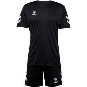 Hummel - Logo T-shirt en Shortset - Zwart - Katoen/Polyester