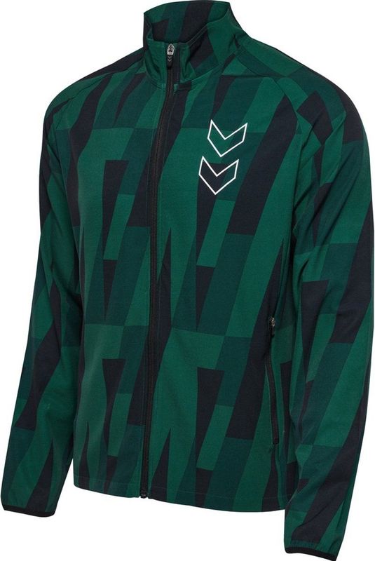 Hummel - Hmlcourt Aop Jacket - Trainingsjack - Rain Forest