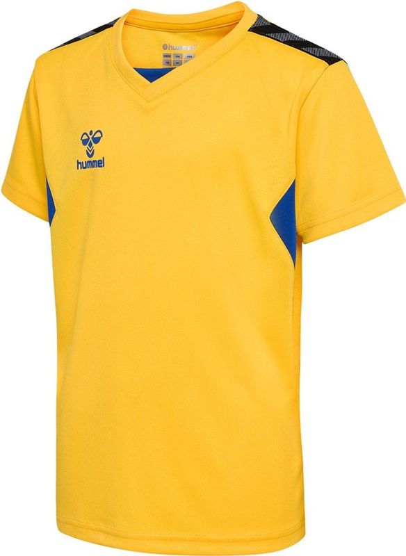Hummel - hmlAUTHENTIC PL JERSEY S/S KIDS - T-shirt - Geel/Blauw
