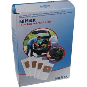 Nilfisk Stofzuigerzakken Microvezel (4 zakken) geschikt voor Nilfisk Multi 30, Nilfisk Multi 20 (107402336)