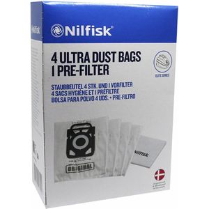 Nilfisk - Elite/Extreme/King - Microvezel Stofzuigerzakken - Set van 4