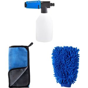 Nilfisk Car washing kit bevat Towel, washing glove & super foam sprayer