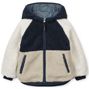 Liewood - Jackson - Gewatteerde Winterjas - Blauw/Wit - Waterafstotend