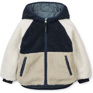 Liewood - Jackson - Gewatteerde Winterjas - Blauw/Wit - Waterafstotend