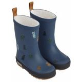 Liewood - Mason - Regenlaarzen - Robots/Indigo Blauw - 100% Waterdicht Rubber