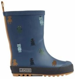 Liewood - Mason - Regenlaarzen - Robots/Indigo Blauw - 100% Waterdicht Rubber