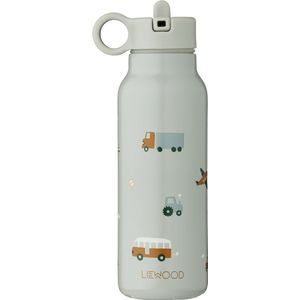 Liewood Drinkbeker Falk Vehicles/Dove Blue 350Ml