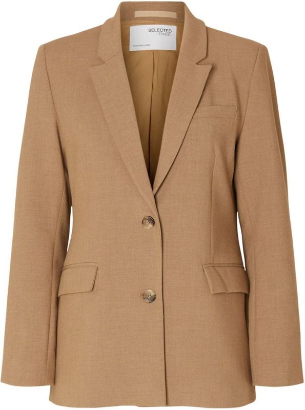 Selected Femme Blazer Beige - SLFRITA LS Classic Blazer