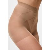 PIECES - Fijne Panty - Donkerbeige - Glanzend - Figuurvormend