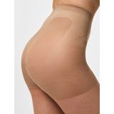 PIECES - Fijne Panty - Donkerbeige - Glanzend - Figuurvormend