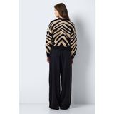 Gebreide Trui - Dierenprint - Knitwear - Ronde Hals - Lange Mouw