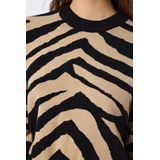 Gebreide Trui - Dierenprint - Knitwear - Ronde Hals - Lange Mouw