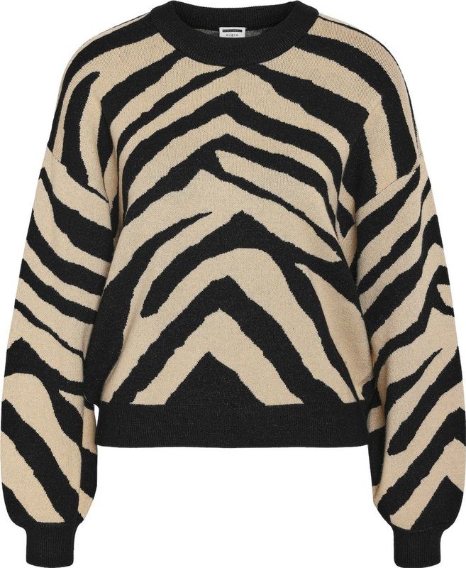 Gebreide Trui - Dierenprint - Knitwear - Ronde Hals - Lange Mouw