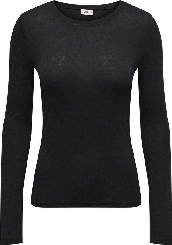 Jacqueline de Yong T-shirt Jdysuma Woolblend L s Oneck Top Jrs 15311144 Black Dames