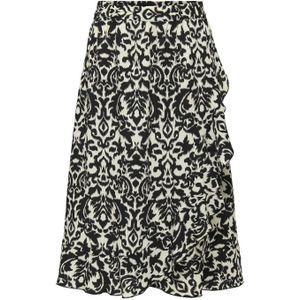 ONLY Onlcarly Flounce Long Rok WVN Noos, zwart, XL