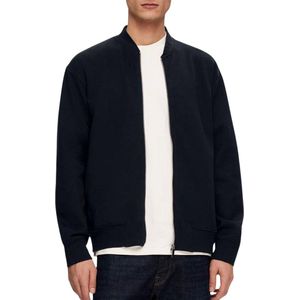 SELETED HOMME Slhmack Sweatshirt Bomber Ls Noos Trainingsjack voor heren, Sky-kapitein