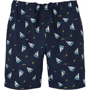 NAME IT Nkmzorro Zwemshorts voor jongens, lang, Tb, Donkere saffier/Aop: boot