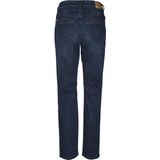 Jeans - Straight Fit - Mid Rise - Knoopsluiting - Blauw - Katoen
