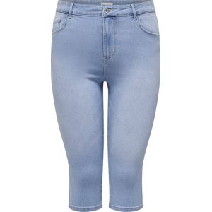 Only Carmakoma Jeans Caraugusta Hw Sk Knickers Dnm Bj13 15313113 Light Blue Denim Dames
