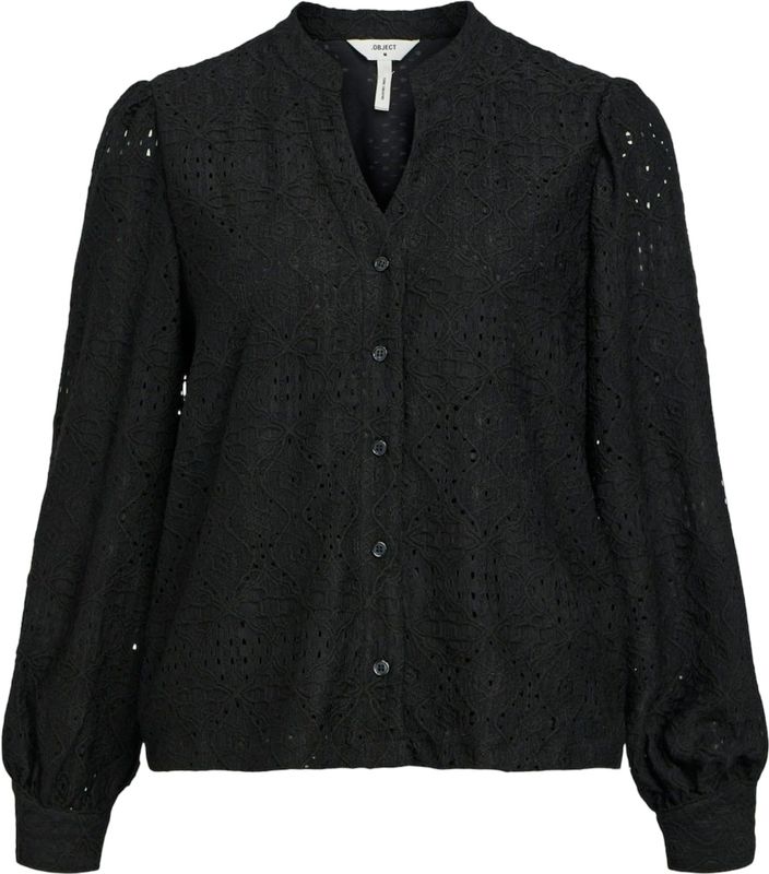 OBJECT - Blouse 'Feodora Marika' - Zwart - Klassieke Blouse