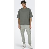 Only Sons T-shirt Onsmillenium Ovz Ss Tee Noos 22027787 Silver Lining Mannen