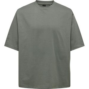 Only Sons T-shirt Onsmillenium Ovz Ss Tee Noos 22027787 Silver Lining Mannen