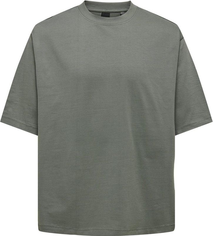 Only Sons T-shirt Onsmillenium Ovz Ss Tee Noos 22027787 Silver Lining Mannen