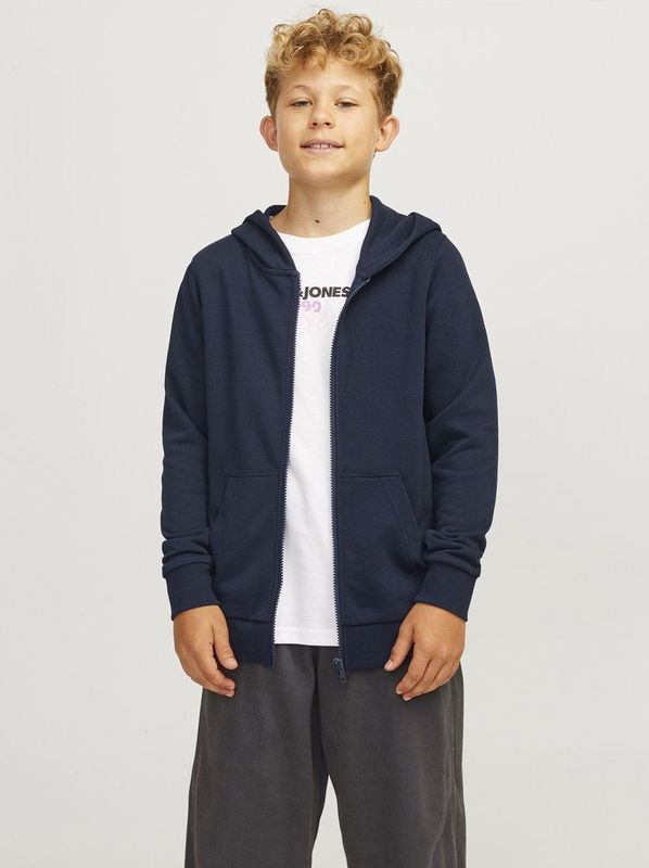 JACK&JONES JUNIOR Sweat Zip Hood - Navy Blazer