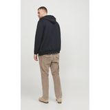 Plus - Zip Hoodie - Groen - 61% Polyester, 39% Katoen