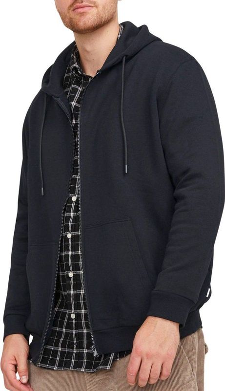 Plus - Zip Hoodie - Groen - 61% Polyester, 39% Katoen