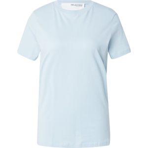 Selected Femme - Essential O-Neck - T-shirt - Blauw - 100% Katoen