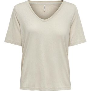 T-shirt - Moonbeam - Regular Fit - Korte Mouwen - V-hals