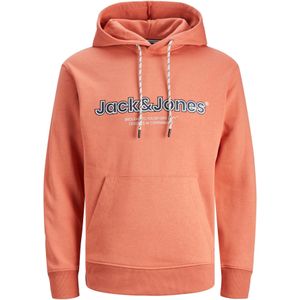 Jack & Jones, Heren, Sweatshirts & Hoodies, Oranje, Maat: S Katoen,