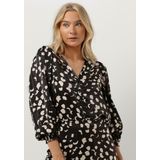 OBJECT Blouse OBJOMIKA met All Over Print Zwart/Ecru