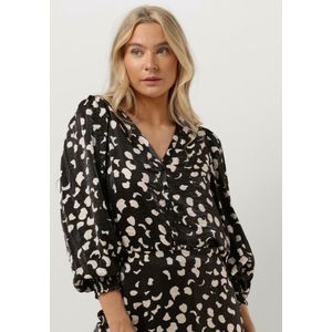 OBJECT Blouse OBJOMIKA met All Over Print Zwart/Ecru