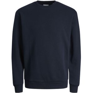 JACK & JONES - Sweatshirt - Blauw - Katoen - Geborstelde Binnenkant