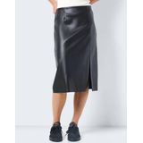 Noisy may Lederimitatrock »NMCLARA HW SLIT MIDI LENGTH SKIRT«