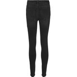 Vero Moda - Flash Skinny Fit Spijkerbroek - Blauw - Katoen - Stonewash Afwerking