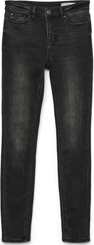 Vero Moda - Flash Skinny Fit Spijkerbroek - Blauw - Katoen - Stonewash Afwerking