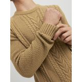 Jack & Jones - Caden Knit Crew Neck - Heren Trui - Bruin