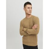 Jack & Jones - Caden Knit Crew Neck - Heren Trui - Bruin