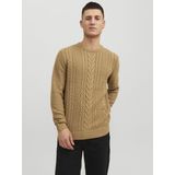 Jack & Jones - Caden Knit Crew Neck - Heren Trui - Bruin
