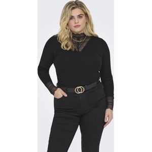 Only Carmakoma - Cartilde Rib Lace l s Top Jrs Noos - Dames - Tops