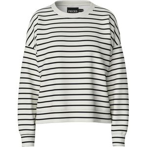 PIECES Pcchilli Ls Sweatshirt Stripes Noos BC Trainingspak voor dames, Cloud Danser