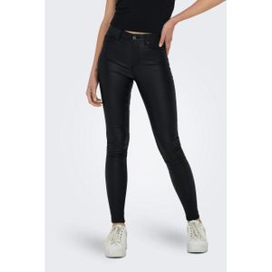 Only - ONLALIDA HW SKINNY COATED PANT - Imitatieleren Broek - Zwart - Skinny Fit